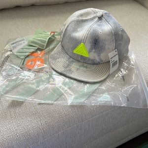 Men’s acid wash Off-White c/o Virgil Abloh denim cap